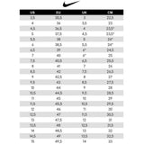 Tabla de tallas Nike