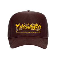 Thrasher x AntiHero Pigeon Mag Mesh Cap Brown