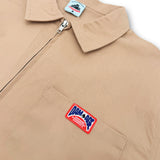 Damage Uniform Zipper Shirt Khaki