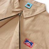 Damage Uniform Zipper Shirt Khaki