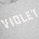 Violet X David Enth Embroired Hoodie Grey/Cannoli Cream