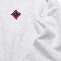 Parra Diamond Block Logo Crew Neck Sweatshirt Ash Grey