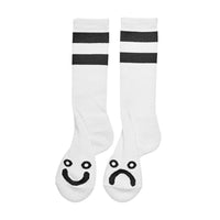 Polar Socks Happy Sad White Long