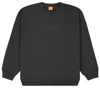 Dime Classic Outline Embroidered Black Crewneck