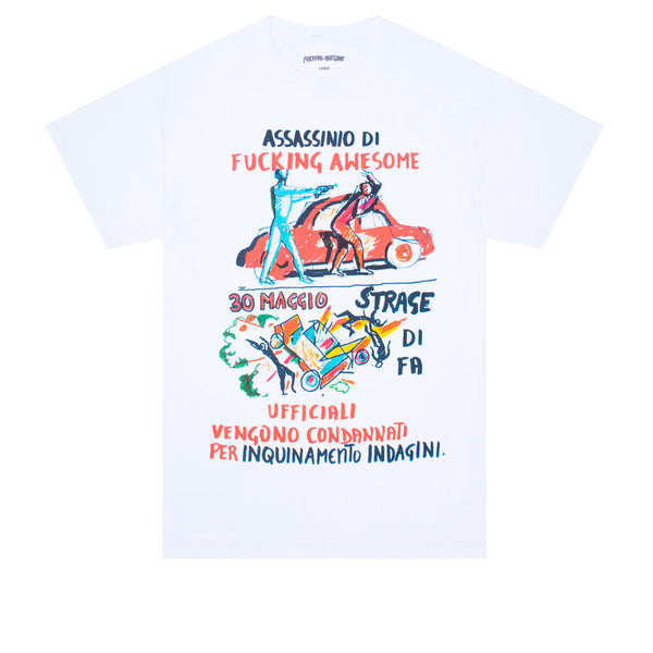 Fucking Awesome Car Explosion Tee White