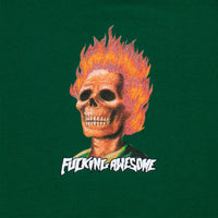 Fucking Awesome Flame Skull Hoodie Dark Green