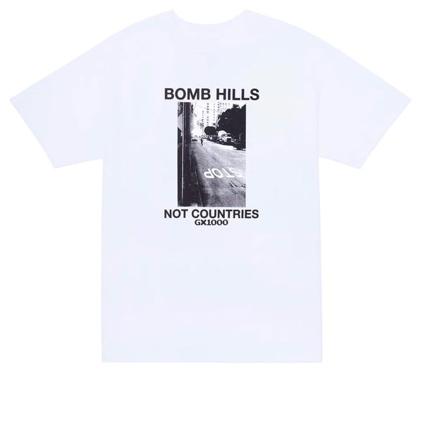 GX1000 Bomb Hills Not Countries Tee White/Black