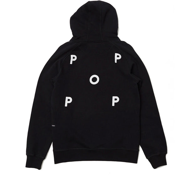 Pop Trading Co. Logo Hooded Sweat Black/White